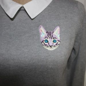 GSX collared cat sweater